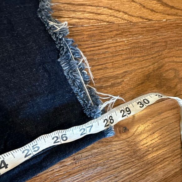 Zara Marine patch pocket dark indigo wash wide leg crop jeans 4 - Picture 7 of 11